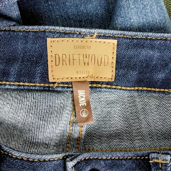 Driftwood Jackie Embroidered Mid-rise Skinny Ankle Jeans In Blue Size 26 - Picture 4 of 7